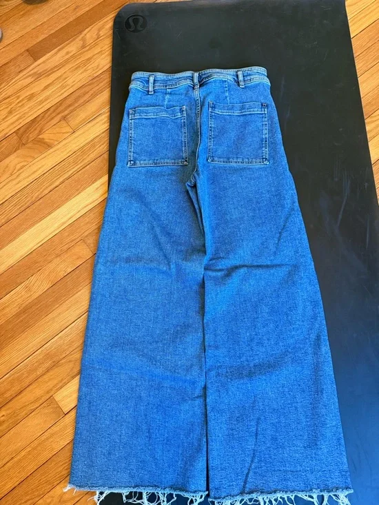 Zara High-Rise Wide-leg Marine Jeans - Picture 4 of 5